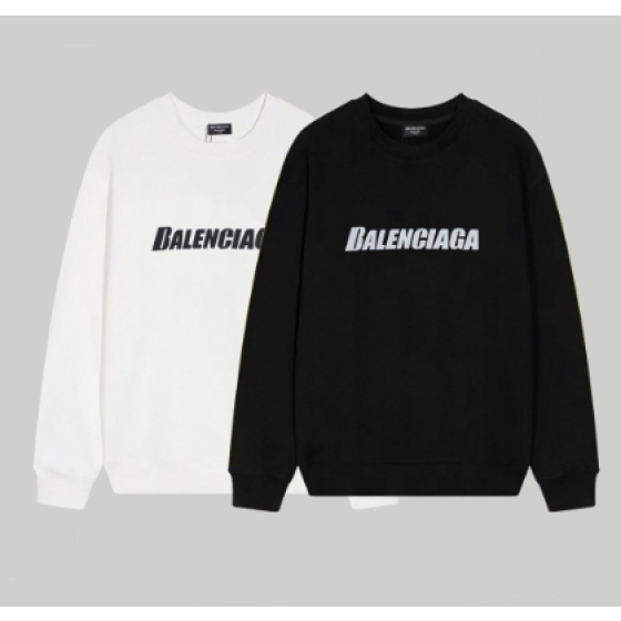 Balenciaga Classic Letter Print Crew Neck Sweatshirt